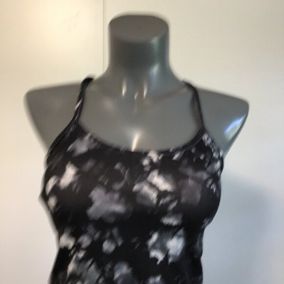 Lululemon Power Y Tank (Luon) Dusk Dye White Black Size 4 - Picture 2 of 11
